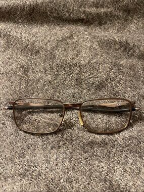 Oakley Brown Metal Rectangle Glasses